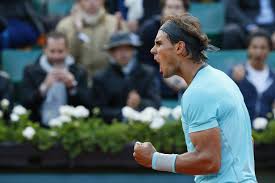 nadal reacting after a point